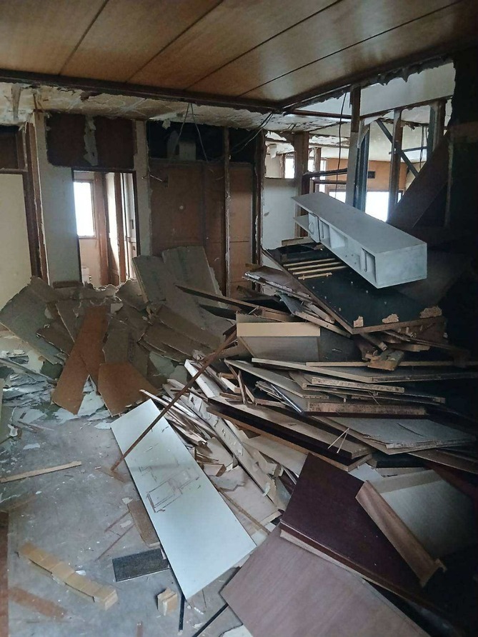 2025/10/20の解体状況：内装解体