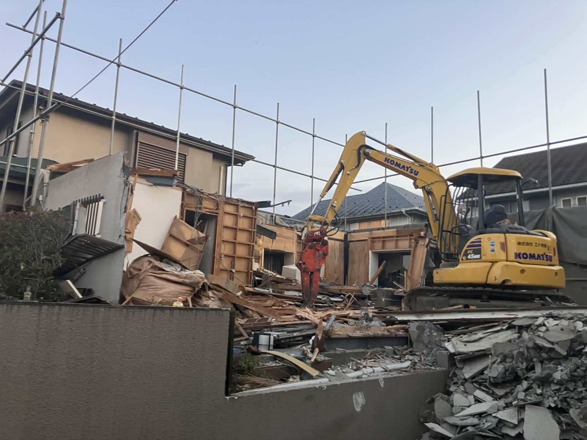 2026/01/15の解体状況：上屋重機解体