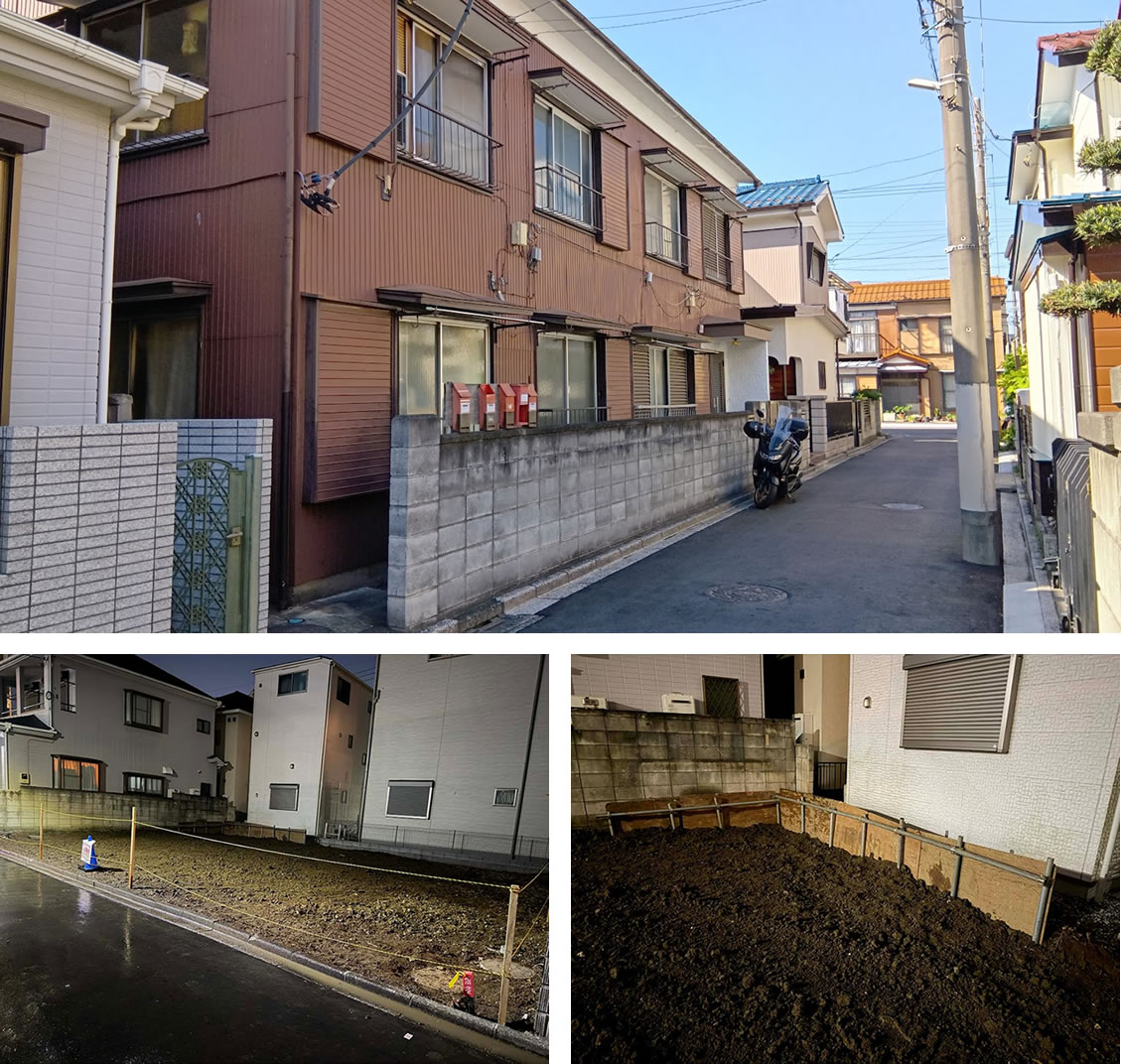 難易度：★★★★☆<br>アパート解体：木造トタン葺２階建て（トタン貼り、ヌノ基礎）＋RC製浄化槽撤去／神奈川県川崎市幸区