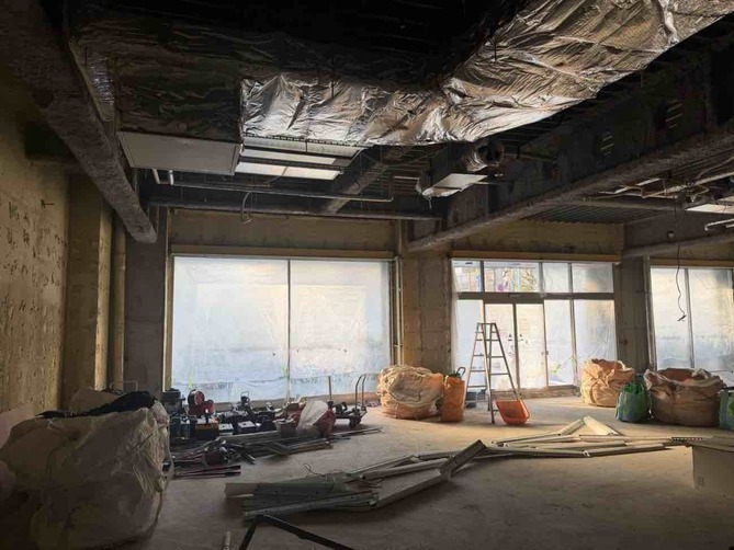 2026/02/17の解体状況：天井撤去