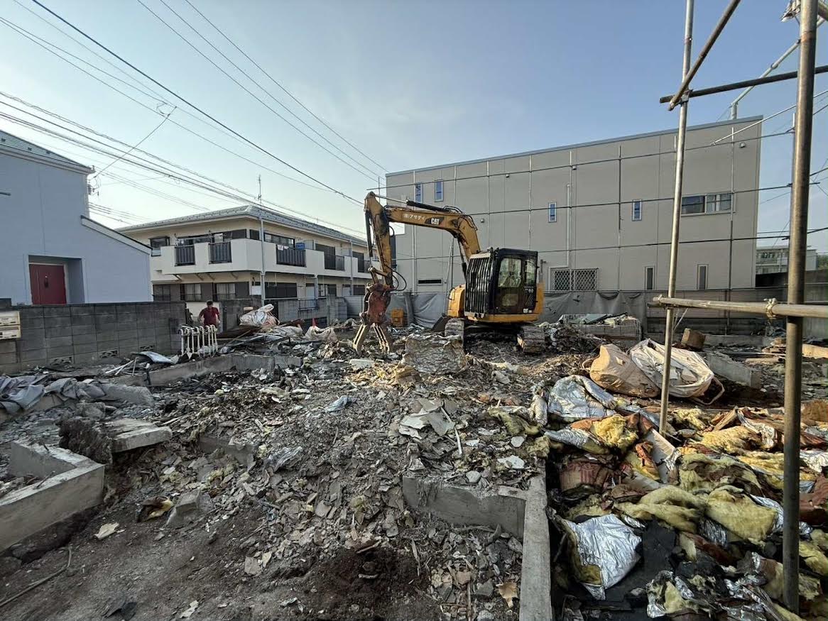 2026/02/06の解体状況：基礎撤去状況