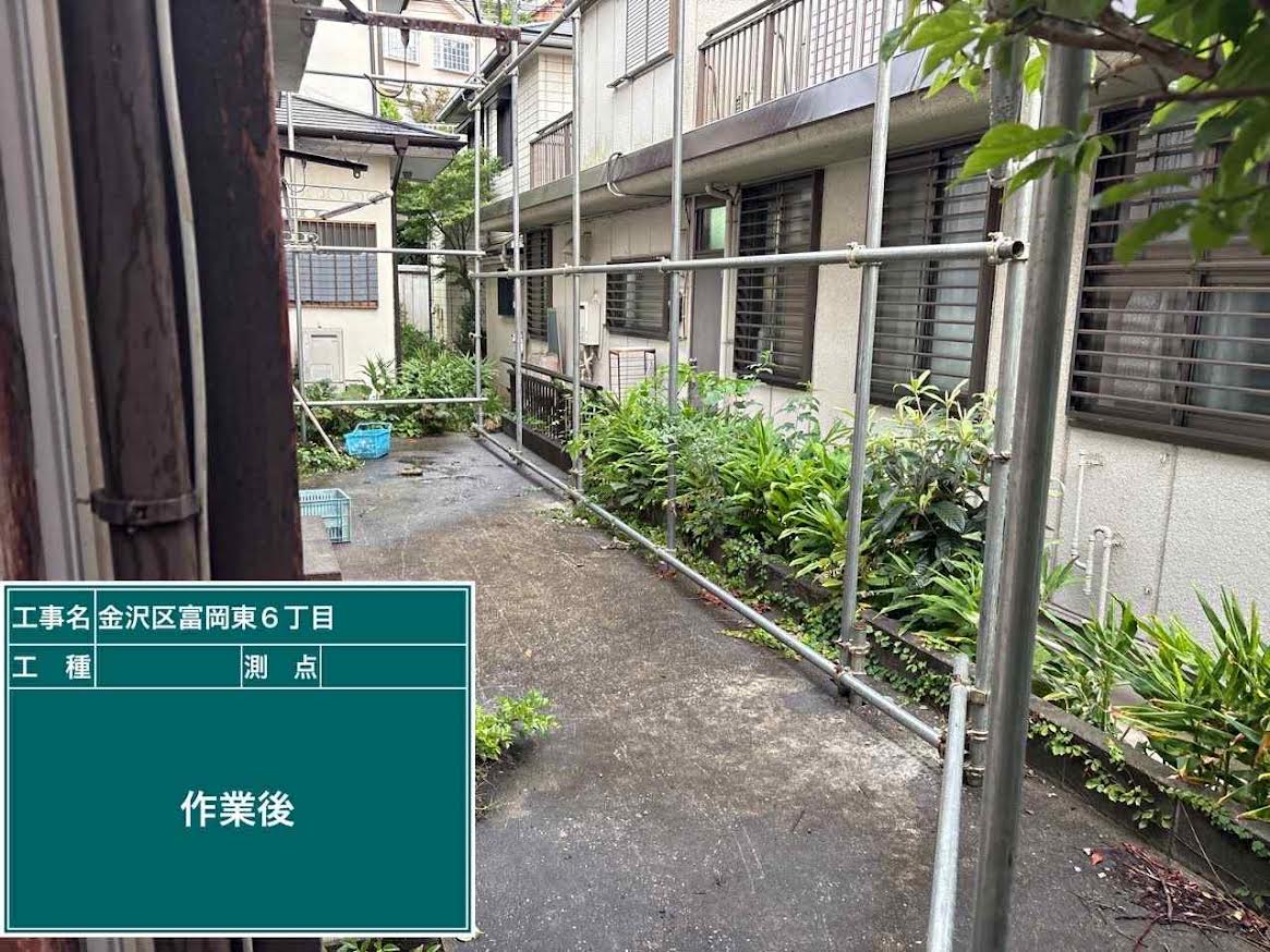 2026/01/06の解体状況：足場設置